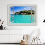 Canvas print, Paxoi trough the window