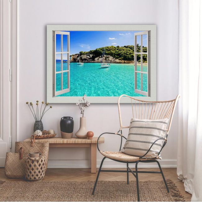 Canvas print, Paxoi trough the window