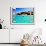 Canvas print, Paxoi trough the window