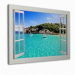 Canvas print, Paxoi trough the window