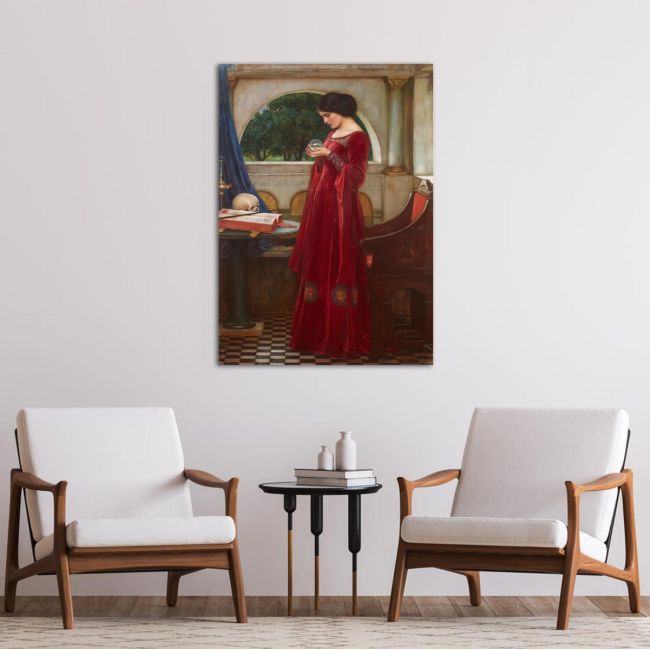 Canvas print The crystal ball, Waterhouse J. W.