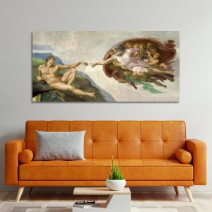 Canvas print The creation of Adam, Michelangelo