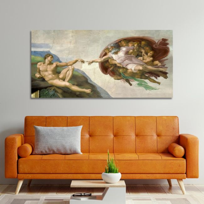 Πίνακας ζωγραφικής The creation of Adam, Michelangelo