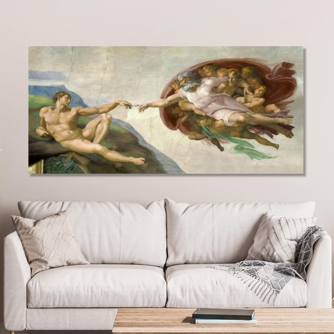 Πίνακας ζωγραφικής The creation of Adam, Michelangelo