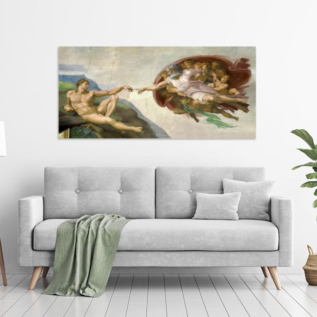 Πίνακας ζωγραφικής The creation of Adam, Michelangelo