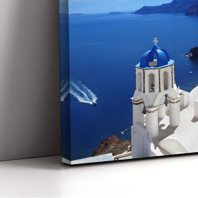Πίνακας σε καμβά Εκκλησία στην Οία