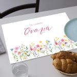 Σουπλά μιας Χρήσης Ανοιξιάτικα λουλούδια minimal pinks Χαρτί 120 γρ, εφαρμογή στον χώρο