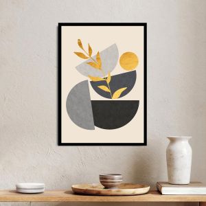 Golden sun and leaves, poster