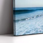 Canvas print Blue beach I, panoramic