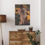 Canvas print Gypsies with sunflowers, reart (original by O. Mueller).