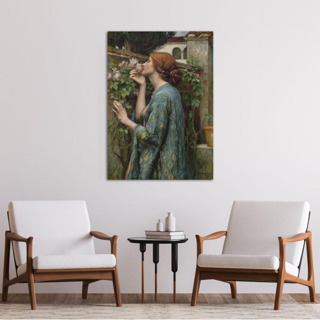 Canvas print The soul of the rose, Waterhouse J. W.