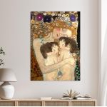 Canvas print Mother and twins, Klimt Gustav