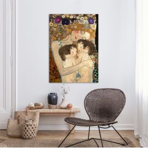 Canvas print Mother and twins, Klimt Gustav 2