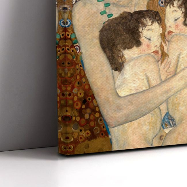 Canvas print Mother and twins, Klimt Gustav