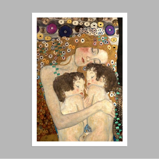 Mother and twins, Klimt Gustav, αφίσα, κάδρο