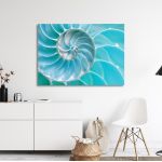 Canvas print , Sea Shell, Turquoise