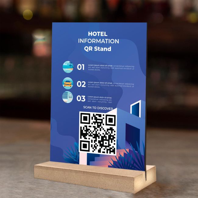 Room Directory Stand plexiglass, personalized