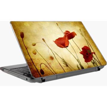 Παπαρούνες vintage αυτοκόλλητο laptop