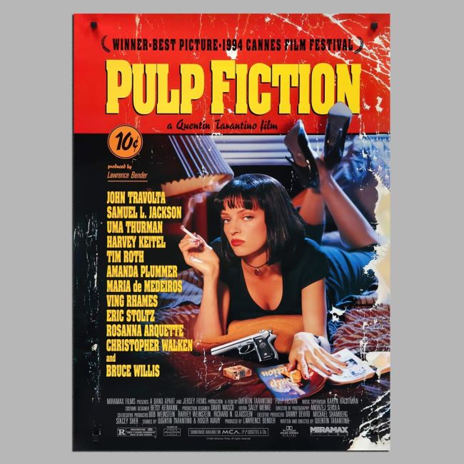 Pulp fiction, αφίσα, κάδρο