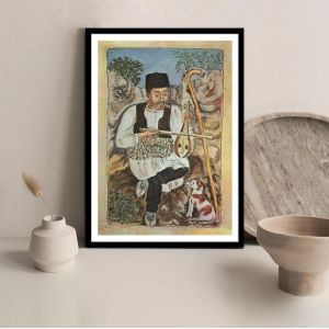 Πίνακας ζωγραφικής Λυράρης ή Λήμνιος Κεχαγιάς, Θεόφιλος