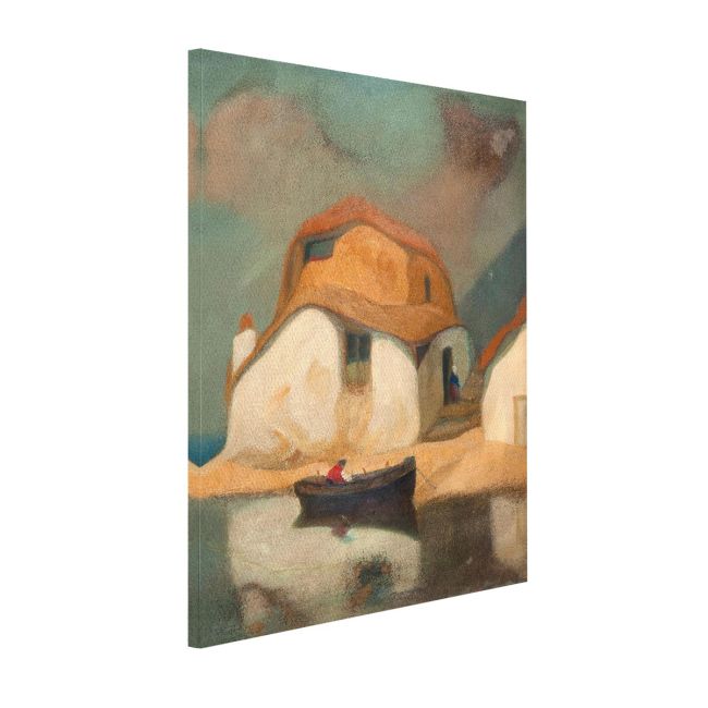 Canvas print Fisherman's house by the sea, Oikonomou M.