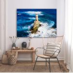 Canvas print Lightouse Tourlitis, Andros