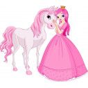 Wall stickers Princess and pony