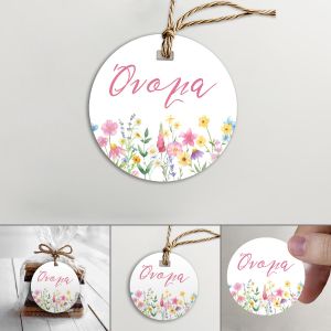 Labels Spring flowers minimal pinks Paper 300gr, minimal style