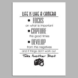 Life is like a camera Poster 2