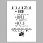 Life is like a camera Poster