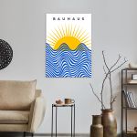 Πίνακας σε καμβά Bauhaus sun