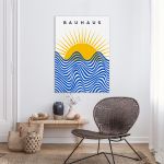 Canvas print Bauhaus sun
