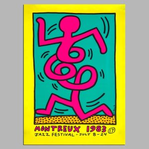 Αφίσα Έκθεσης, Montreux 1983, Keith Haring, αφίσα, κάδρο 2