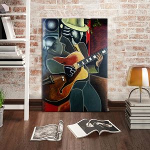 Πίνακας σε καμβά Abstract guitarist