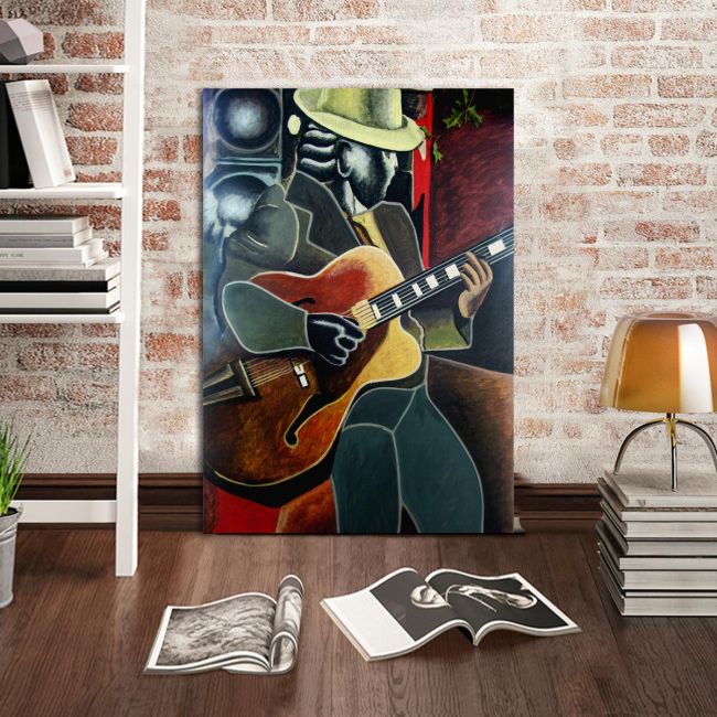 Πίνακας σε καμβά Abstract guitarist