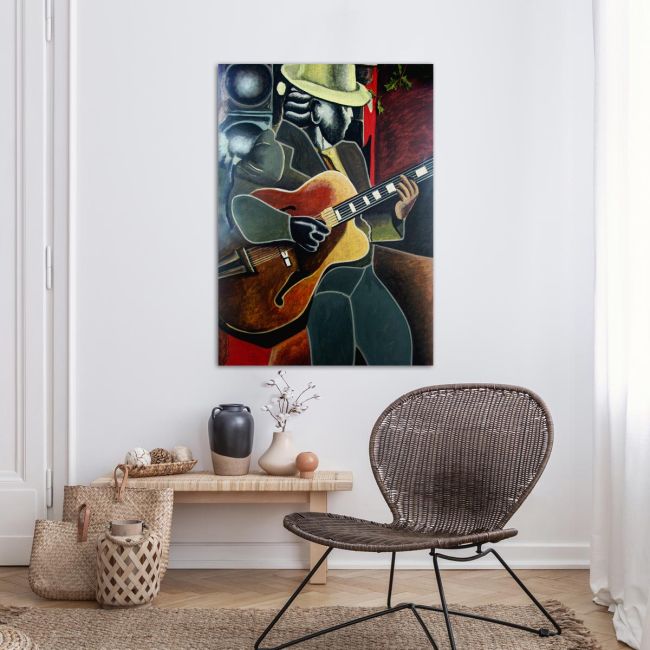 Πίνακας σε καμβά Abstract guitarist