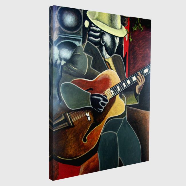 Canvas print Abstract guitarist