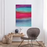 Πίνακας σε καμβά Hand painted gradient κάθετο