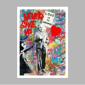 Πίνακας σε καμβά Love is the answer street art
