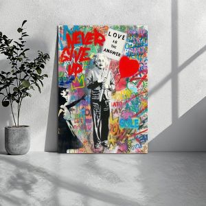 Canvas print Love is the answer street art 2