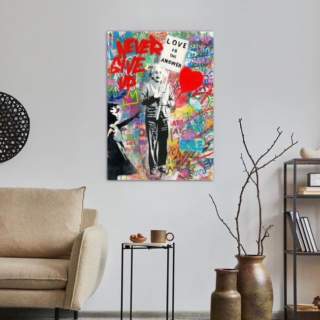 Canvas print Love is the answer street art