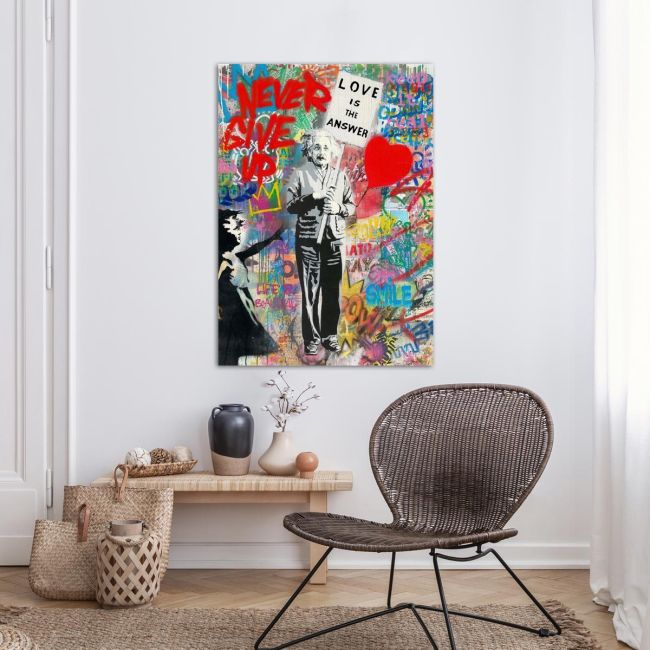 Canvas print Love is the answer street art