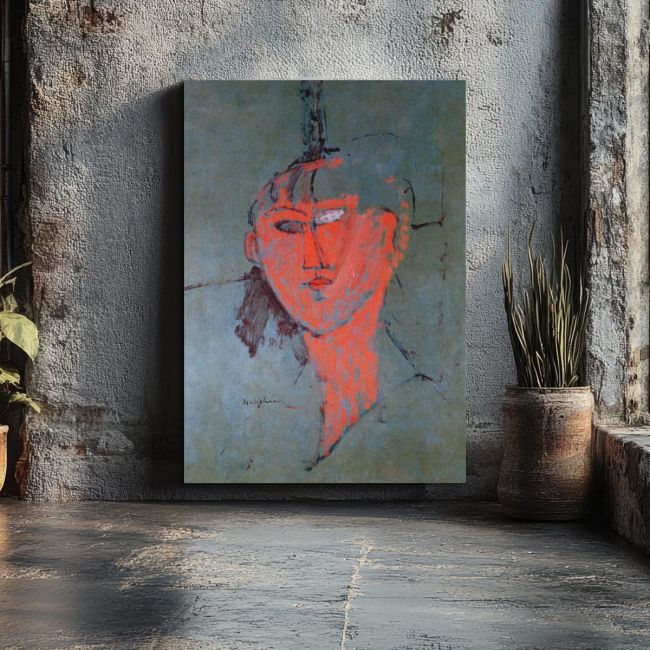 Πίνακας ζωγραφικής Study of a head, Modigliani