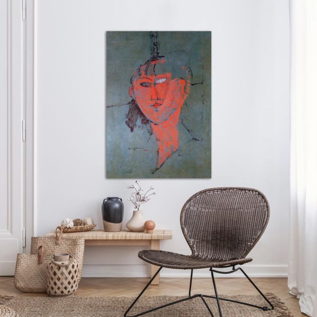 Canvas print Study of a head, Modigliani