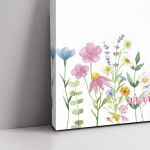 Canvas print welcome to my baptism, spring flowers minimal pinks