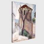 Canvas print Tree and house, Modigliani