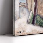 Πίνακας ζωγραφικής Tree and house, Modigliani