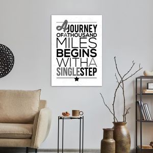 Canvas print A journey of a thousand miles, Black & White 2