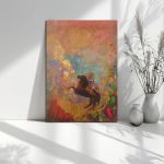 Canvas print Muse on Pegasus, Redon Odilon, Reprint