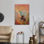 Canvas print Muse on Pegasus, Redon Odilon, Reprint